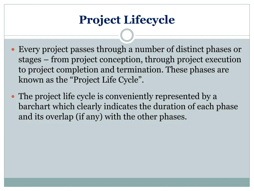 project lifecycle