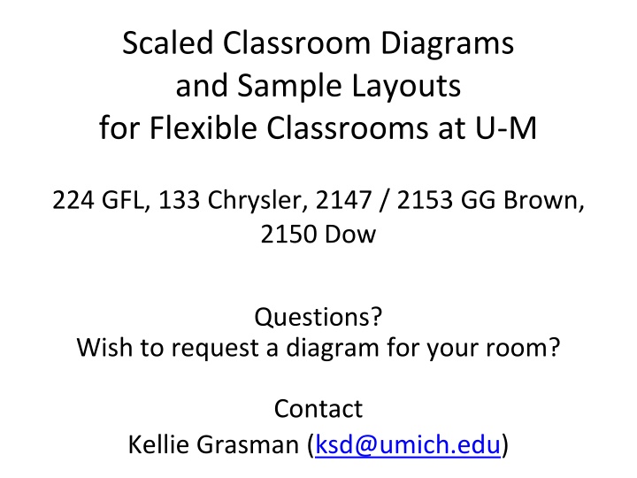 scaled classroom diagrams and sample layouts