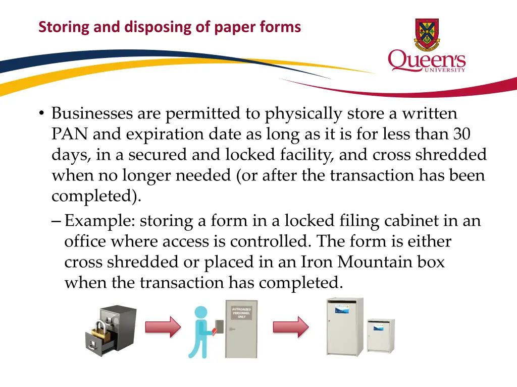 storing and disposing of paper forms