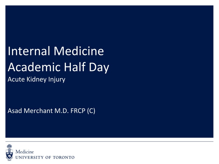 internal medicine academic half day acute kidney