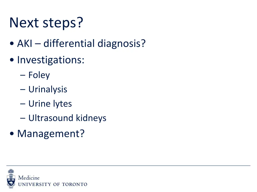 next steps