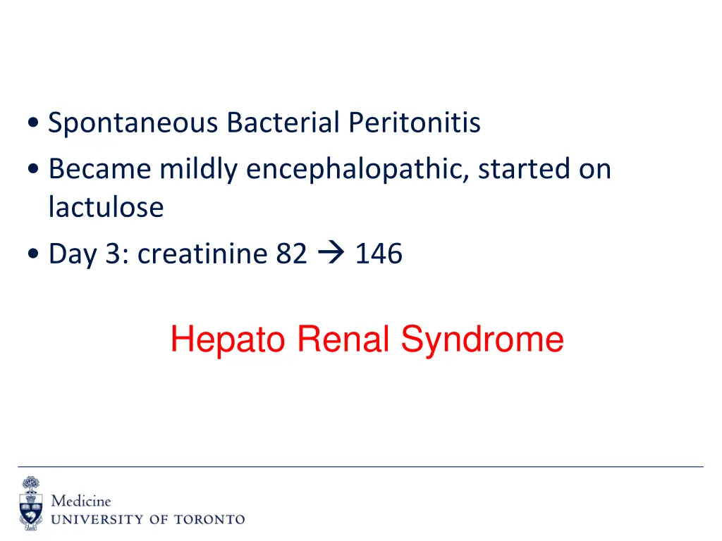 spontaneous bacterial peritonitis became mildly