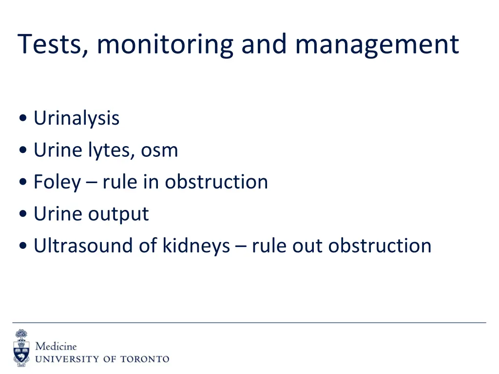 tests monitoring and management