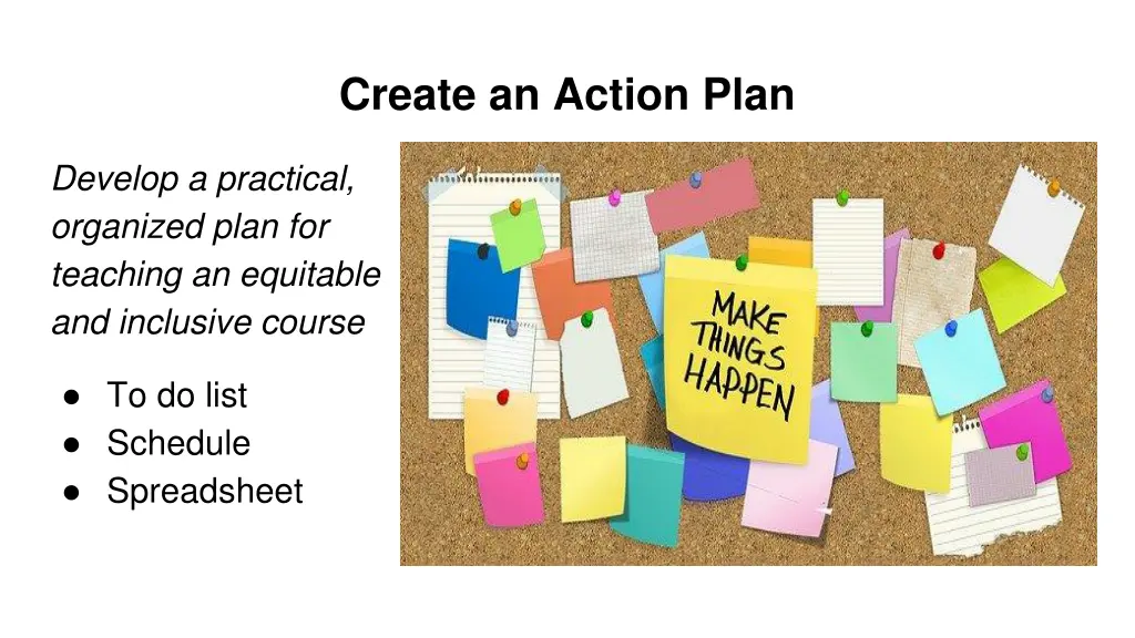 create an action plan