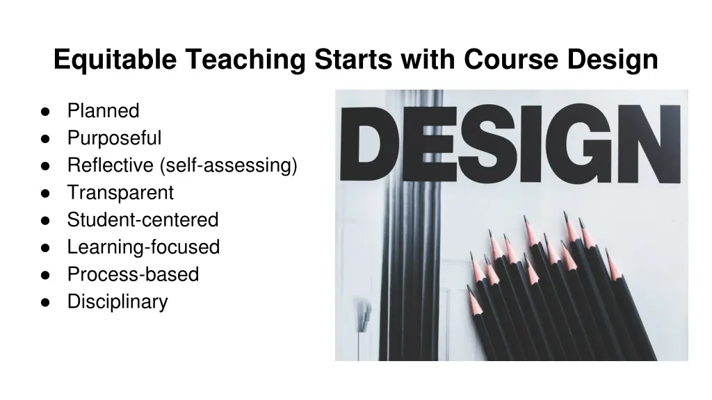 equitable teaching starts with course design