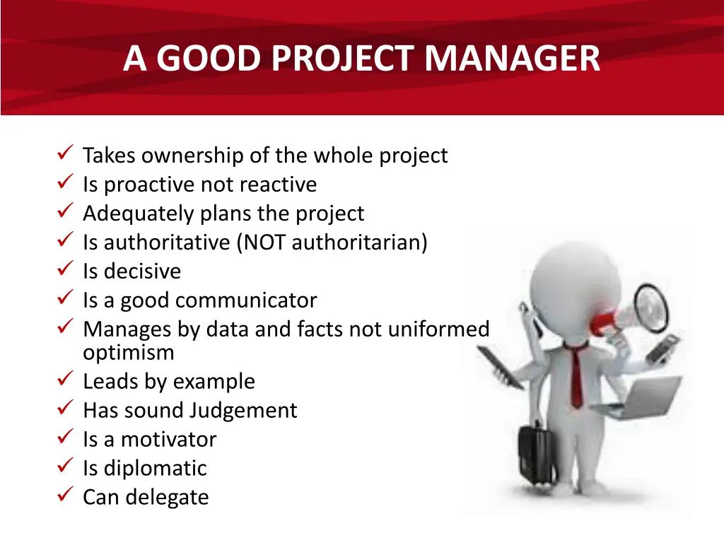 a good project manager