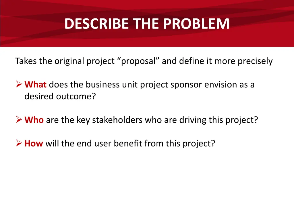 describe the problem