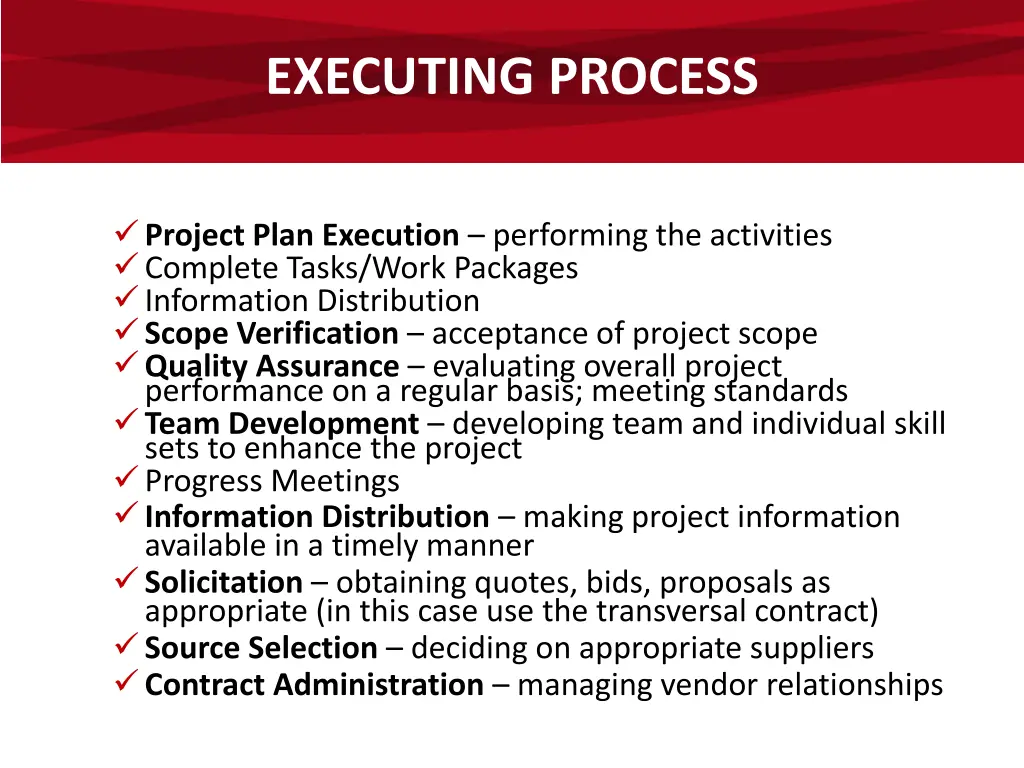 executing process