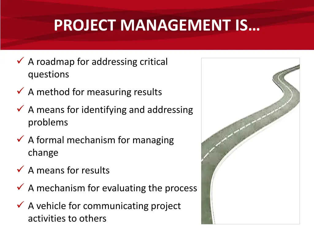project management is