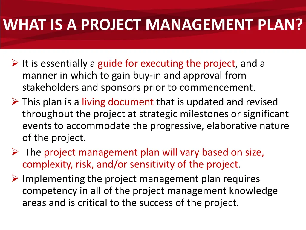 what is a project management plan 1