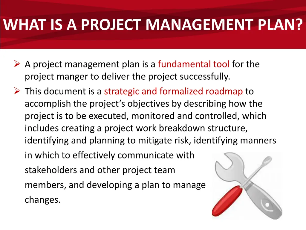 what is a project management plan