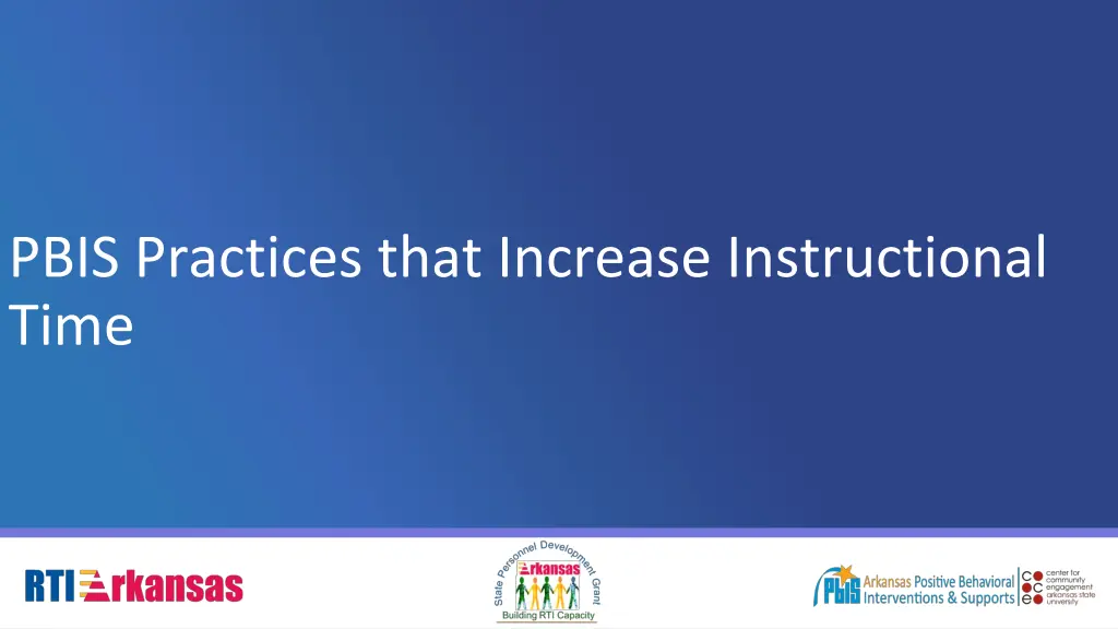 pbis practices that increase instructional time