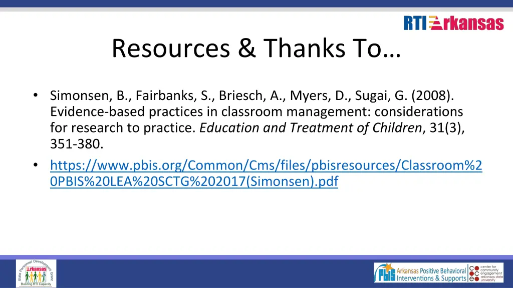 resources thanks to