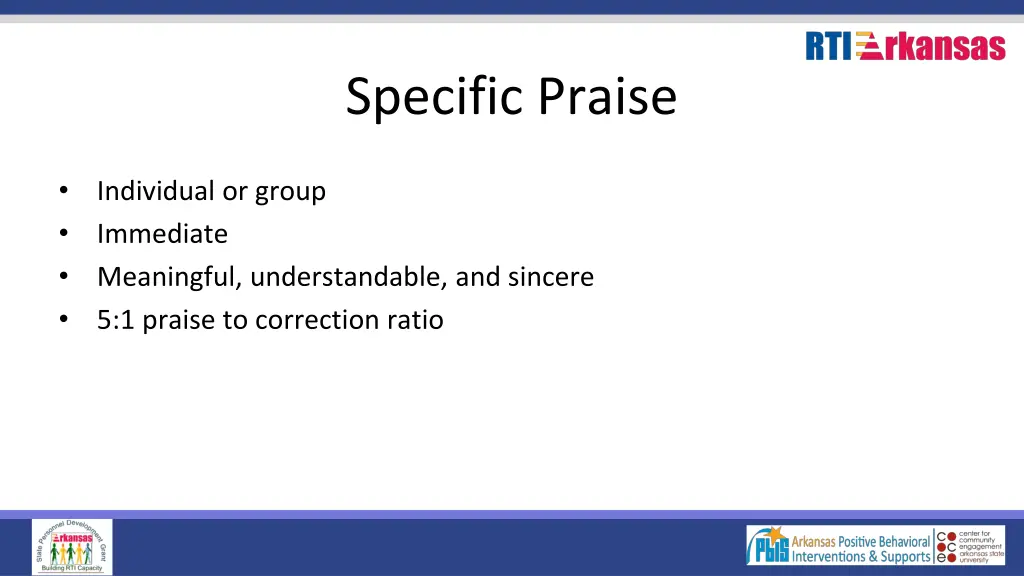 specific praise
