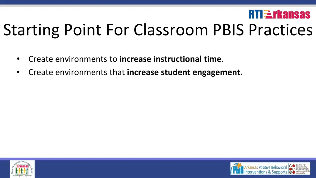 starting point for classroom pbis practices