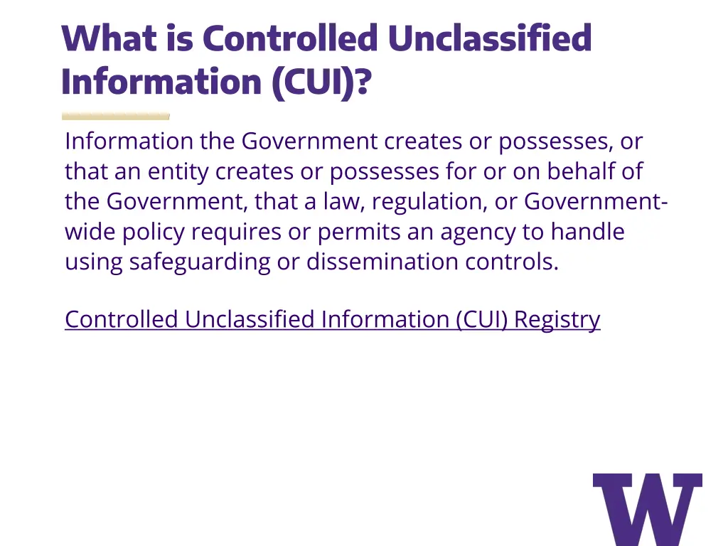 what is controlled unclassified information cui