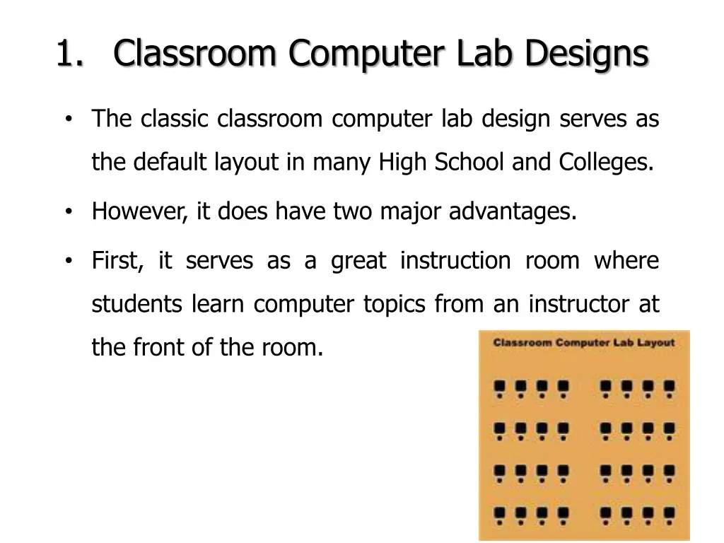 1 classroom computer lab designs