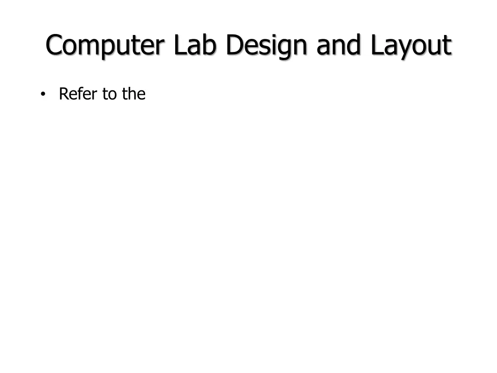 computer lab design and layout