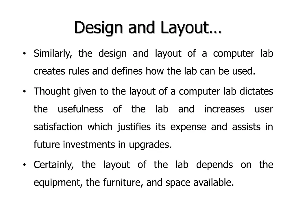design and layout