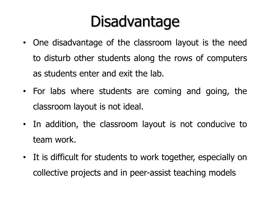 disadvantage