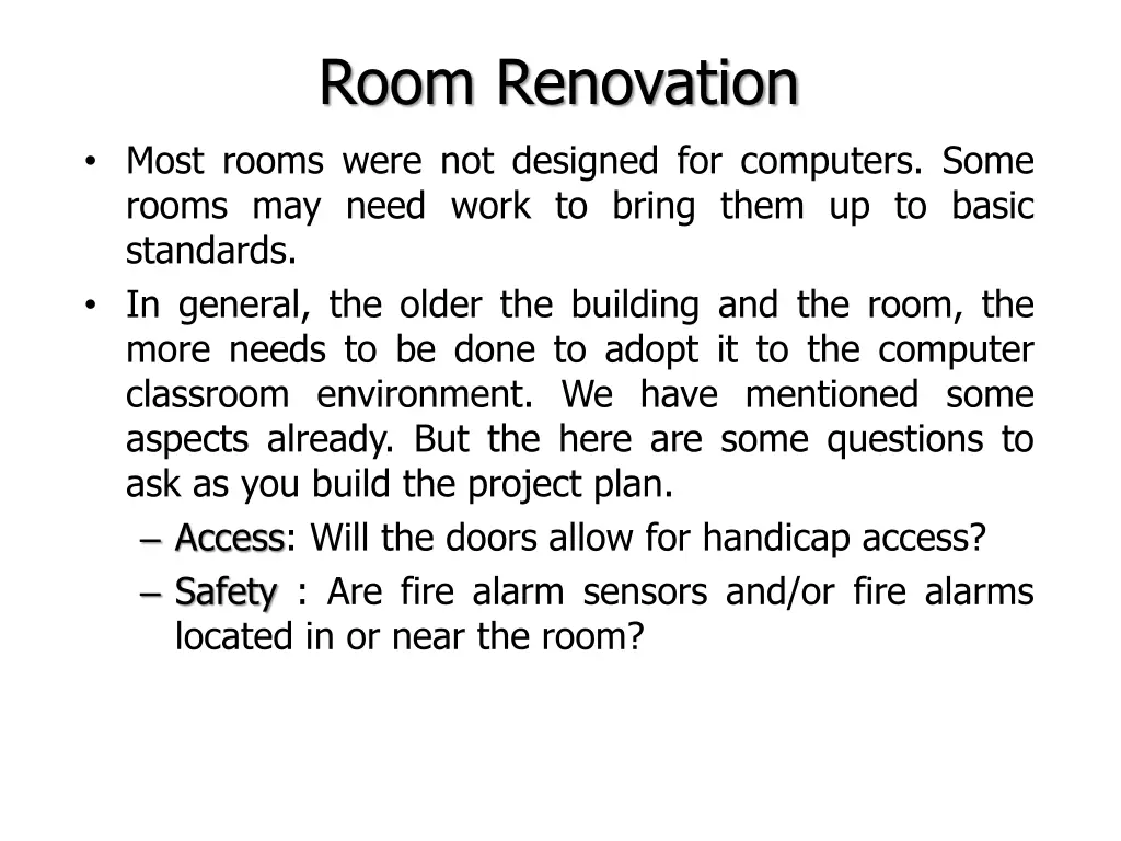 room renovation