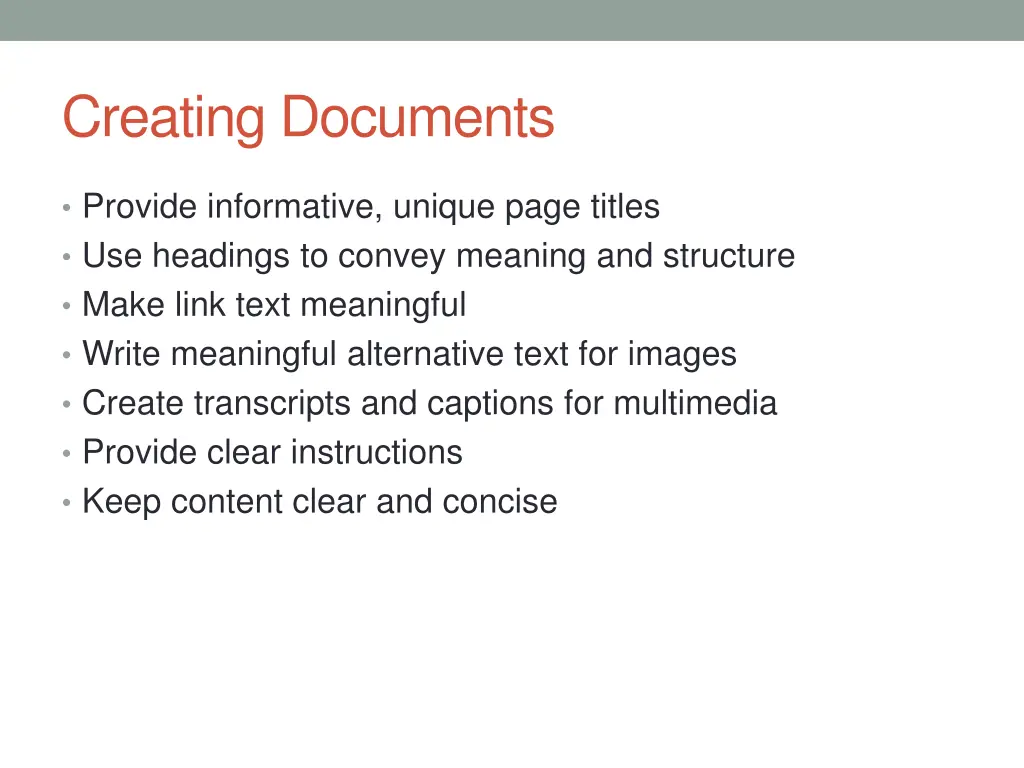 creating documents