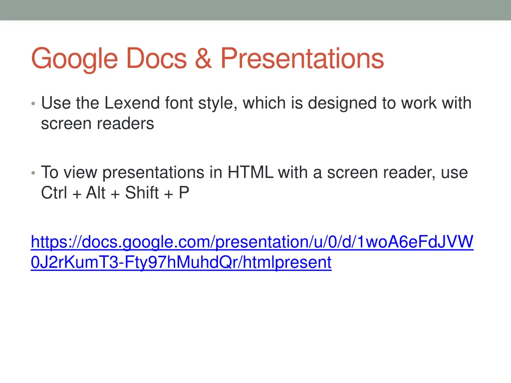 google docs presentations