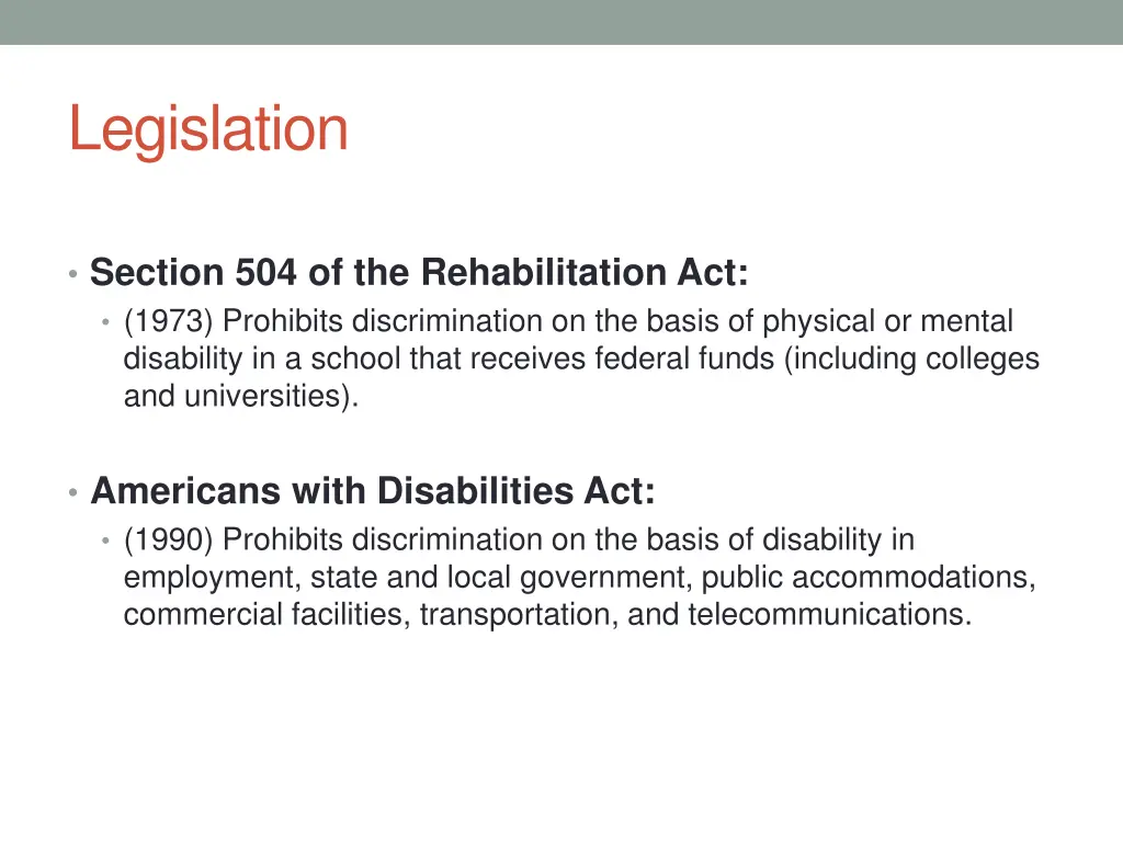 legislation