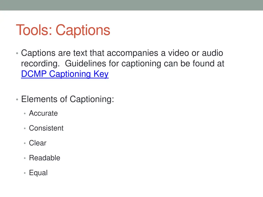 tools captions