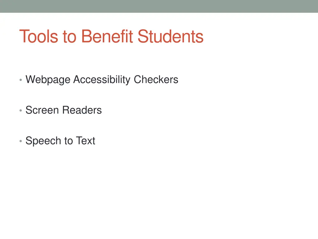 tools to benefit students