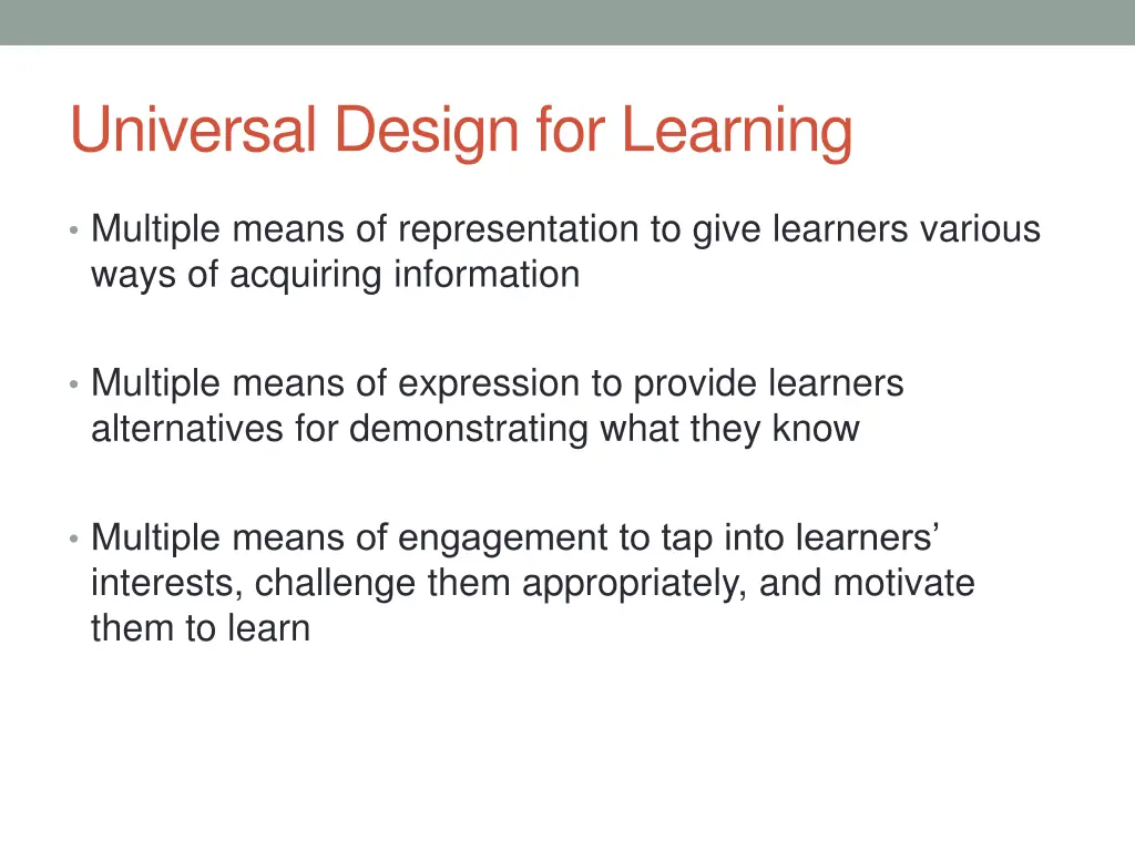 universal design for learning