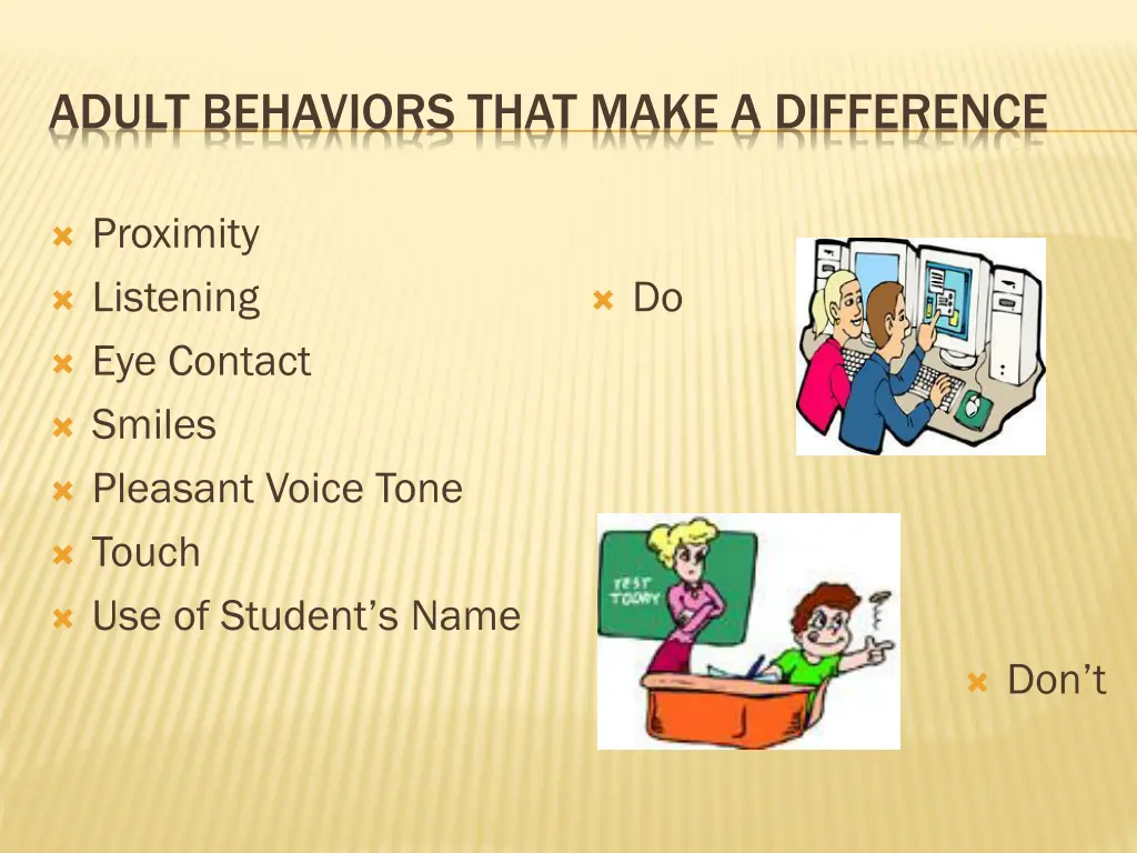 adult behaviors that make a difference