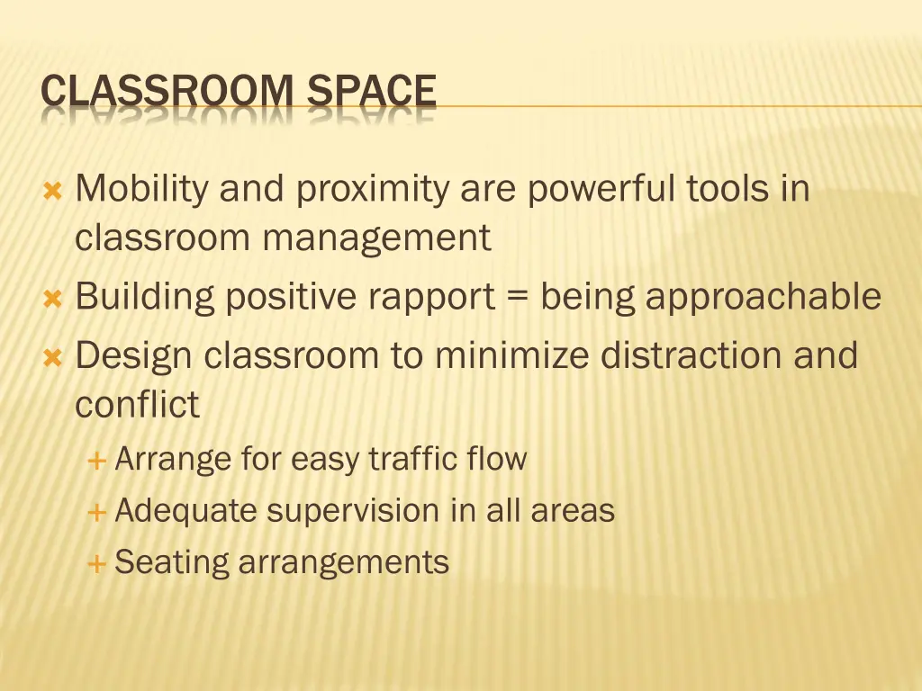 classroom space