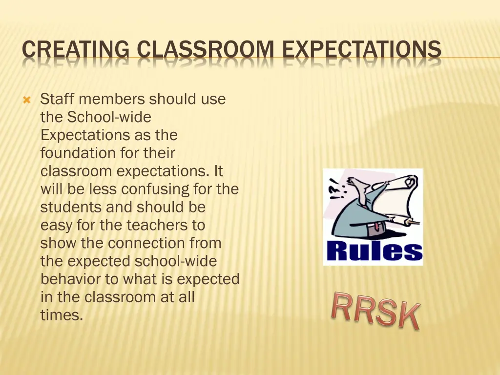 creating classroom expectations