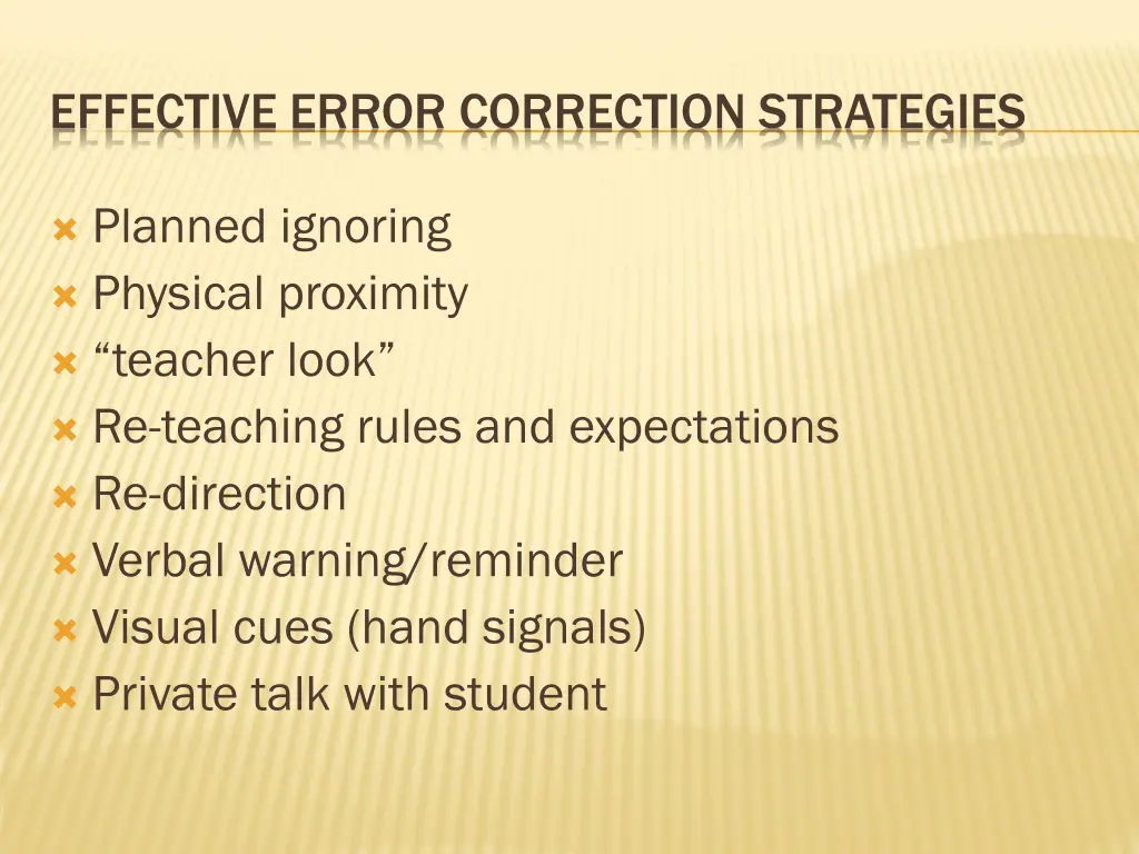 effective error correction strategies