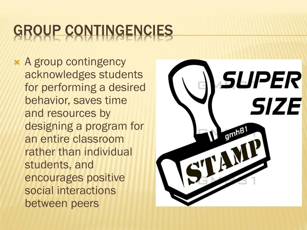 group contingencies