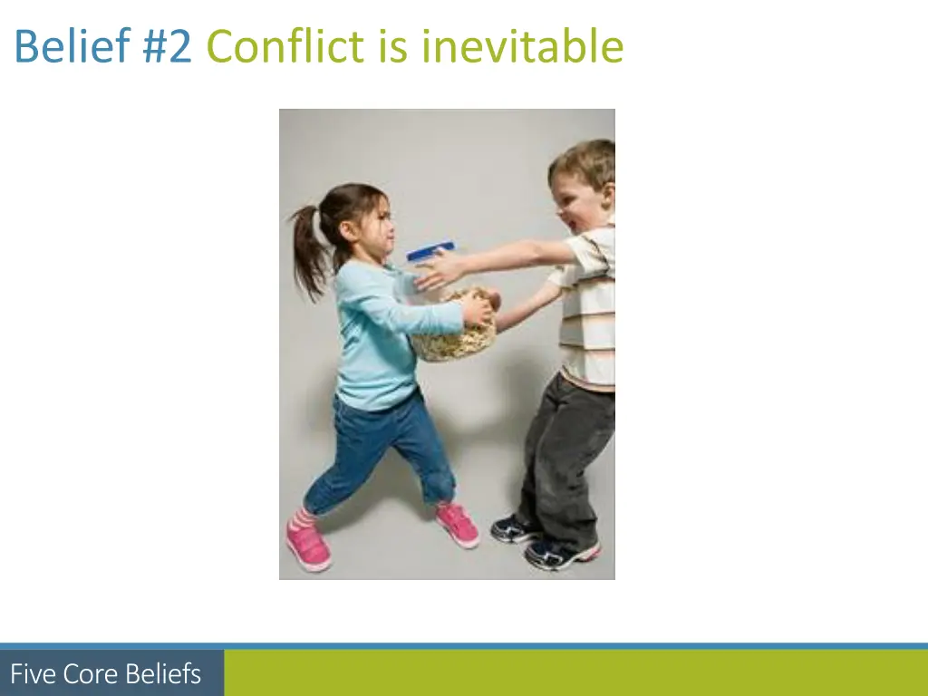 belief 2 conflict is inevitable