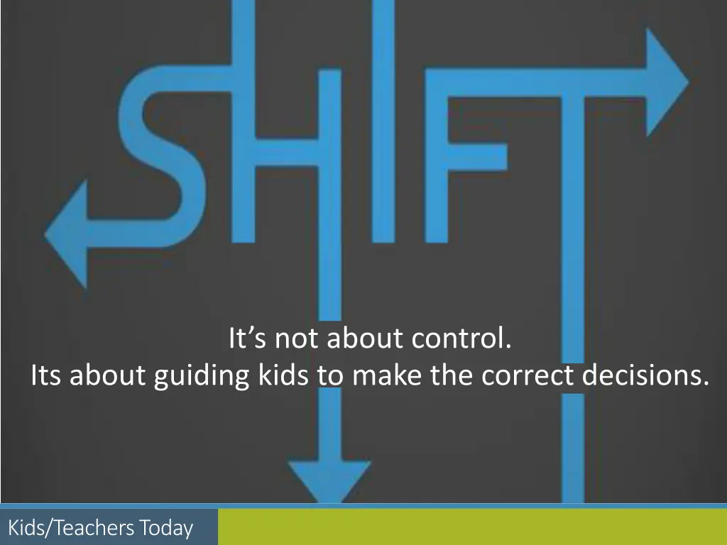 it s not about control
