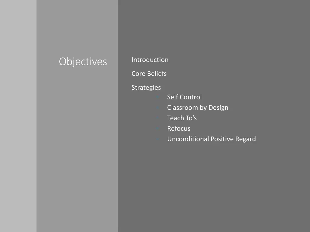 objectives