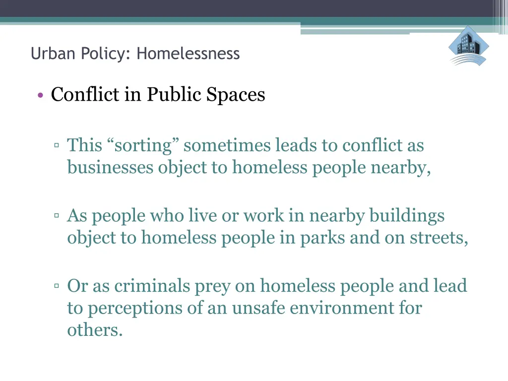 urban policy homelessness 14