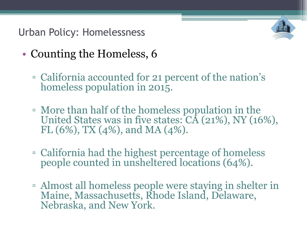 urban policy homelessness 5