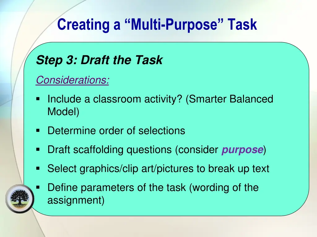 creating a multi purpose task 2