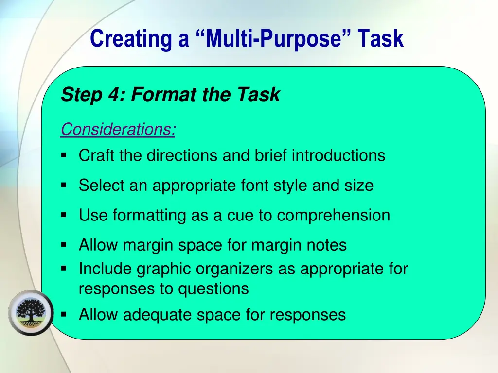 creating a multi purpose task 3