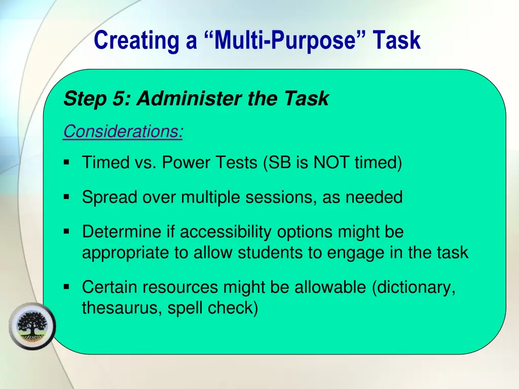 creating a multi purpose task 4