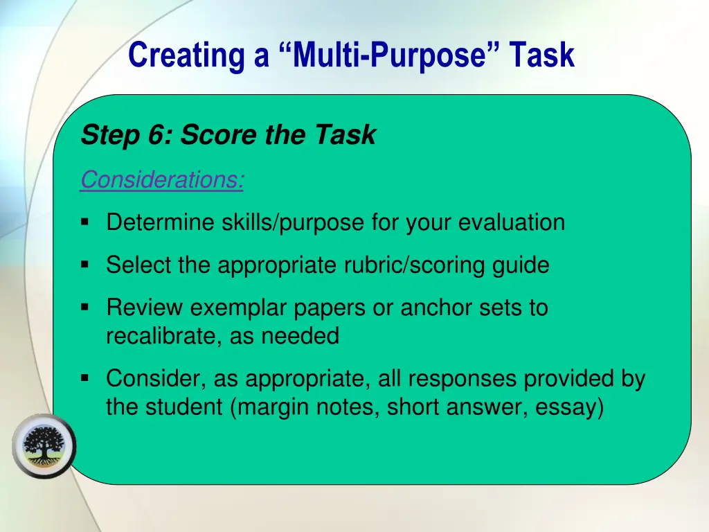 creating a multi purpose task 5