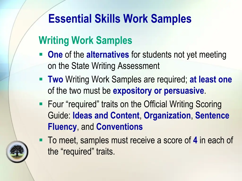 essential skills work samples 1