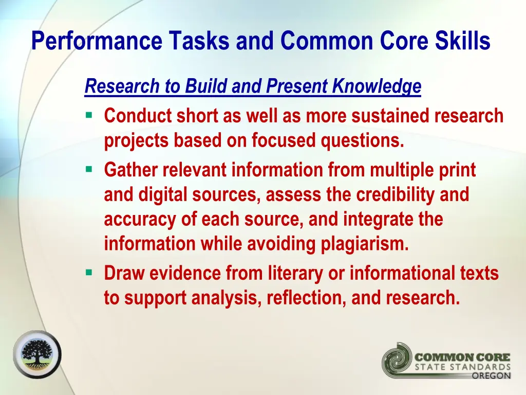 performance tasks and common core skills 3