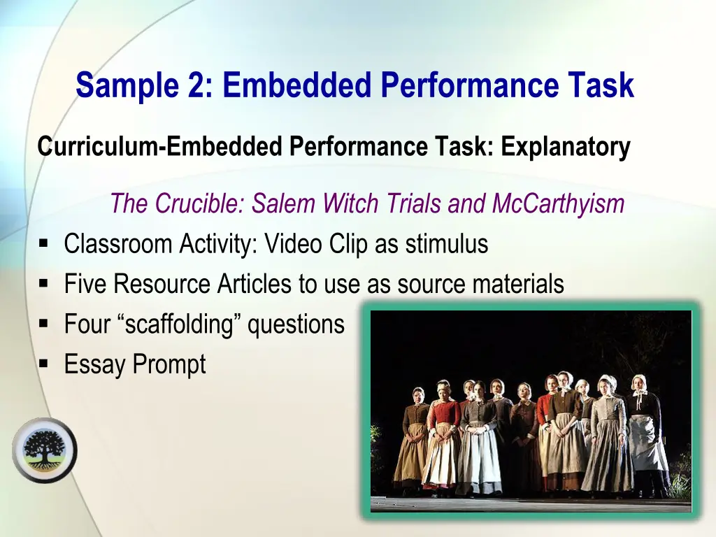 sample 2 embedded performance task