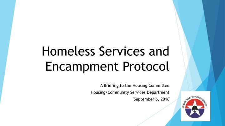 homeless services and encampment protocol