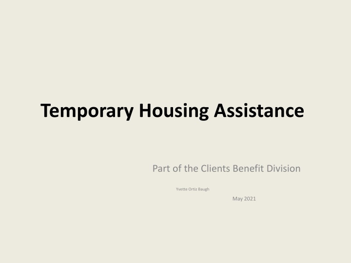 temporary housing assistance